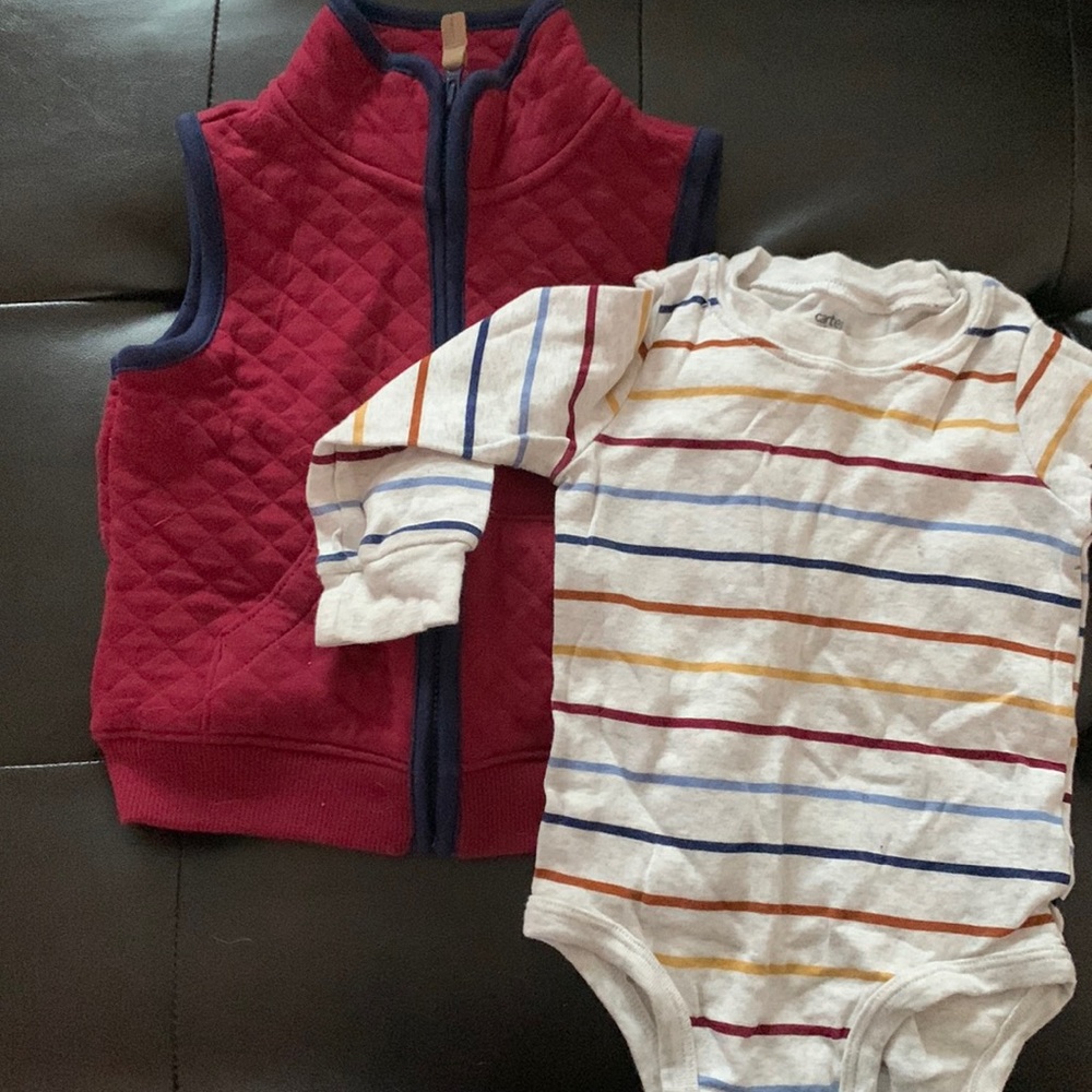 Onesize and vest set. Gently used. Size 18 months